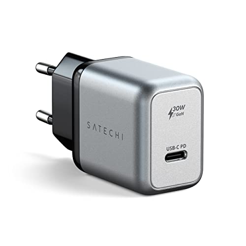 Satechi 30W Caricatore Da Parete Usb-C Pd - Supporta Power Delivery - Compatibile Con Ipad Air M1 2022, Ipad Pro M1 2021, Ipad Pro 2020/2018, Ipad Air