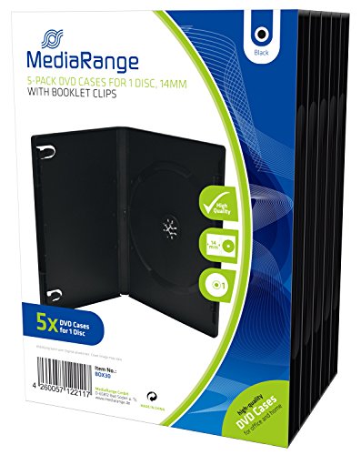 5 Custodie Per Cd E Dvd Standard 14Mm Come Film E Videogiochi Con Tasca Trasparente Per Copertina Di Alta Qualità