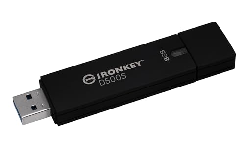 Kingston Ironkey D500S Drive Flash Usb Con Crittografia Hardware 8 Gb Fips 140-3 Lvl 3 (In Fase Di Approvazione) Aes-256 - Ikd500S/8 Gb