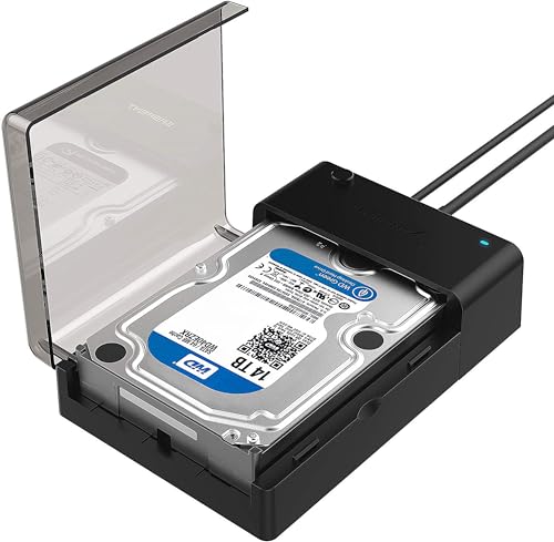 Sabrent Docking Station Ssd/Hard Disk Esterno/Hdd 2.5/3.5 Pollici, Usb 3.2 Gen 1, Custodia Hard Disk Esterno Con Alimentatore Per Ssd Sata 1Tb, Ssd 2T
