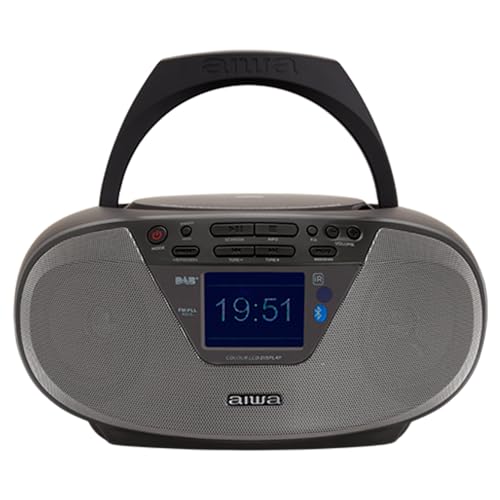 Aiwa - Bbtu-500Dab/Bk Lettore Cd Multifunzione, Bluetooth, Lettore Cd/Cdr/Rw/Mp3, Radio Dab+/Fm, Lettore Usb-Mp3, Aux-In 3.5 Mm, Cuffia 3.5 Mm, Funzio