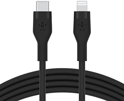 Belkin - Boostcharge Flex Cavo Da Usb Type C A Lightning In Silicone (2 M), Certificazione Mfi, Ricarica Rapida Usb,C Pd Da 20 W, Per Iphone 13, 12, 1