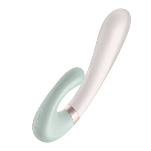 Satisfyer, Vibratore Rabbit Bluetooth, Heat Wave Connect App, 20 Cm, Con Funzione Riscaldante, Con Controllo Tramite App, 2 Motori, In Silicone, Color