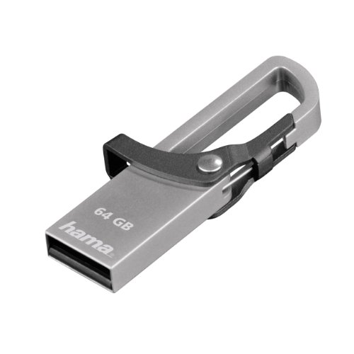 Hama Pendrive Da 64 Gb, Usb 2.0, Hook-Style, Grigio