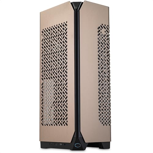Cooler Master Ncore 100 Max Mini-Itx Sff Tower Case Bronzo - Dissipatore Aio Personalizzato, Psu Atx 3.0 Sfx Gold Da 850 W, Pannelli In Alluminio, Cav
