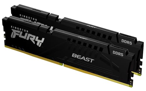 Kingston Fury Beast Nero Expo Ddr5 64Gb (2X32Gb) 6000Mt/S Ddr5 Cl36 Dimm Memoria Gaming Per Computer Fissi Kit Da 2 - Kf560C36Bbek2-64