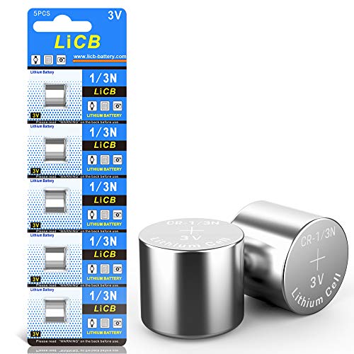 Licb Cr1/3N Batteria Bottone Al Litio 3V, Confezione Da 5