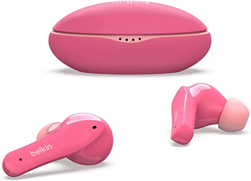 Belkin Soundform Nano Auricolari True Wireless Bambini,Max. 85 Db,Protezione Udito,Per Didattica A Distanza,Ipx5, 24 Ore Di Riproduzione, Per Iphone,