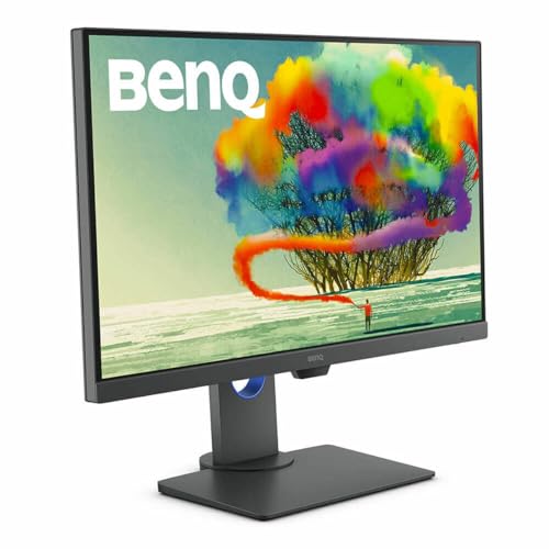 Benq Pd2705Q Designer Monitor (Tecnologia Aqcolor, 27 Pollici, Qhd, Ips, Ricarica Usb-C, Dp / Hdmi, Kvm, Altezza Regolabile) Compatibile Con Macbook