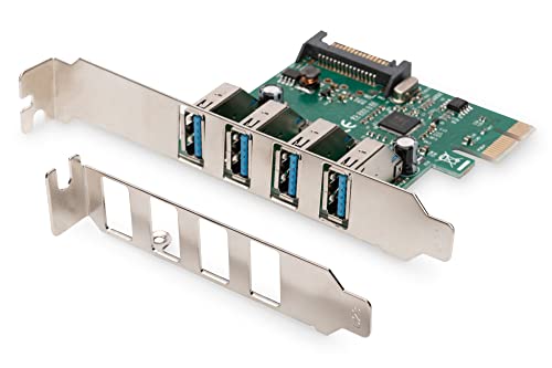 Digitus Interface, Scheda Pcie Usb 3.0, Tipo A, 4 Porte, Fino A 5 Gbit/S, Chipset: Vl805