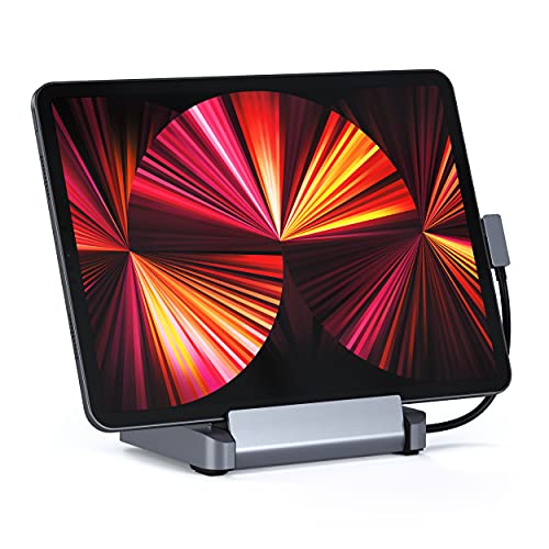 Satechi Stand & Hub Per Ipad, Hub Usb-C 6-In-1, Supporto Pieghevole - 60W Usb-C Pd, Hdmi 4K, Porta Dati Usb-A, Lettore Micro/Sd, Jack Audio Da 3,5 Mm 