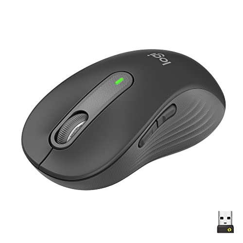 Logitech Signature M650 L Mouse Wireless - Per Mani Grandi, Durata Batteria 2 Anni, Clic Silenziosi, Tasti Personalizzabili, Bluetooth, Per Pc/Mac/Più