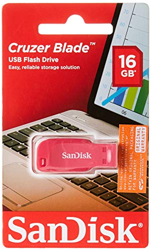 Sandisk Sdcz50C-016G-B35Pe 16 Gb Cruzer Blade Usb Flash Drive - Electric Pink