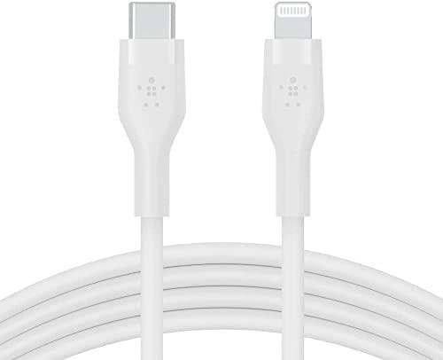 Belkin - Boostcharge Flex Cavo Da Usb Type C A Lightning In Silicone (2 M), Certificazione Mfi, Ricarica Rapida Usb,C Pd Da 20 W, Per Iphone 13, 12, 1