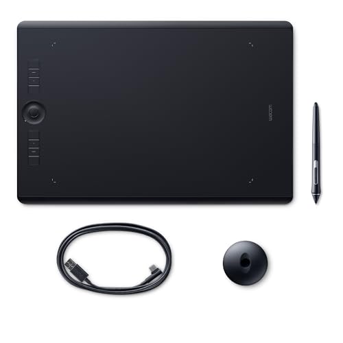 Wacom Intuos Pro Large Tavoletta Grafica Con Penna Sensibile Alla Pressione / Superficie Attiva 311 X 216 Mm / Tasti Di Comando Personalizzabili / Kit