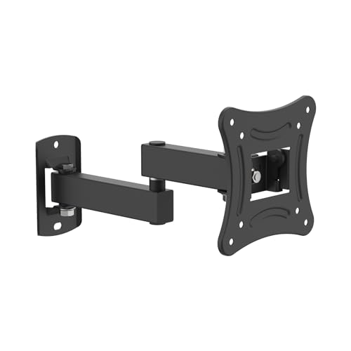 Grifema Gb1009-1 Staffa Da Parete Per Tv Da 10-27 Pollici, Supporto Da Parete Tv Per Tv Piatta E Curva, Vesa Da 75X75Mm A 100X100Mm, Fino A 15 Kg, Inc