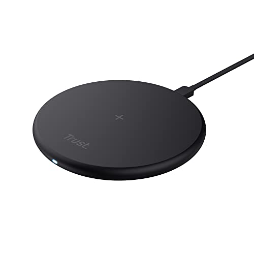 Trust Viro Caricabatterie Wireless 15W, Qi Caricatore Wireless Iphone 13/14 Pro Max, Samsung Galaxy S23/S22, Huawei, Airpods, 85% Materiali Riciclati,
