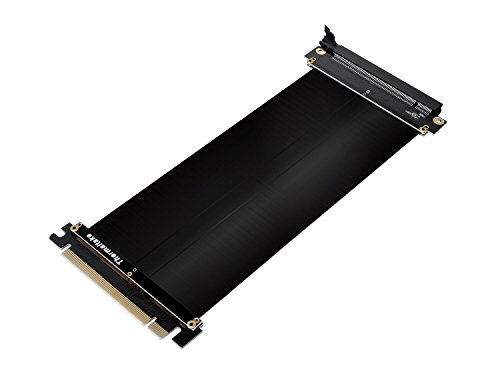 Thermaltake Tt Gaming Riser Pci-E 3.0 Cavo, Nero, Larghezza Di Banda Fino A 8 Gbps, 200 Mm
