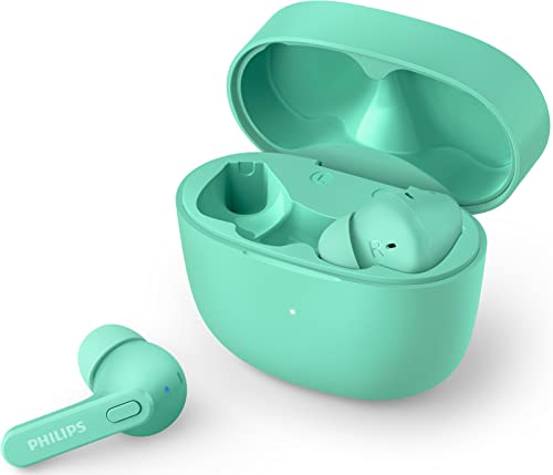 Philips Auricolari Bluetooth Con Microfono Wireless, Resistenti Al Sudore, 18 Ore Di Riproduzione, Morbidi E Confortevoli Earbuds, Auricolari Tat2206G