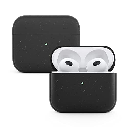 Woodcessories - Airpods 3 Custodia Sostenibile Compatibile Con Cover Airpods 3, Airpods 3 Bio Case Antibatterico (Nero)