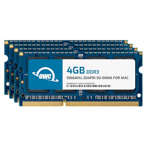 Owc 16,0 Gb (4 X 4 Gb) Kit Di Aggiornamento Memoria Pc8500 Ddr3 Da 1066 Mhz A 204 Pin Per Modelli Apple Imac Da 21,5 Pollici E 27 Pollici, (Owc8566Ddr