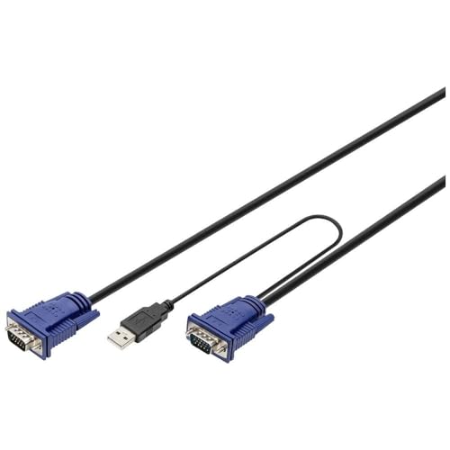 Digitus Ds19232 Cavo Triplo Per Console Con Switch Kvm Per Server Usb/Ps2, 3 M
