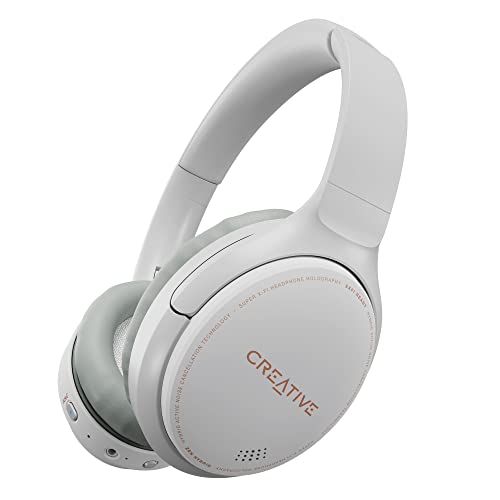 Creative Cuffie Zen Hybrid Wireless Over-Ear Con Cancellazione Attiva Ibrida Del Rumore, Modalità Ambient, Fino A 27 Ore (Anc On), Bluetooth 5.0, Aac,