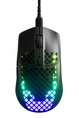Steelseries Aerox 3 - Mouse Da Gioco Rgb Traforato - Design Ultraleggero E Resistente All'Acqua - Sensore Ottico Truemove Core Da 8.500 Dpi - Onyx