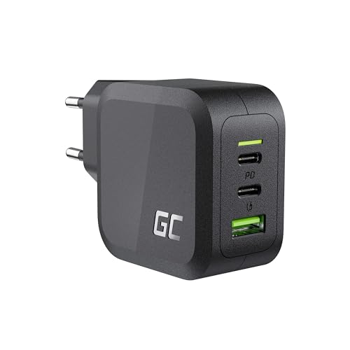 Caricatore Gan Usb C 65W Green Cell - Caricatore Con 2X Usb-C Pd 1X Usb-A Powerdelivery Qc 3.0 Compatibile Pps Samsung Afc Huawei Fcp/Scp Per Iphone I