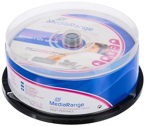 Mediarange Cd-R 700Mb 25 Piezas De Audio Totalmente Imprimible