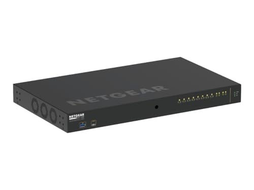 Netgear M4250-10G2Xf-Poe++, Switch Gestionado, L2/L3, Gigabit (10/100/1000), Energía Sobre Ethernet (Poe), Montaje En R, Aluminium, Nero