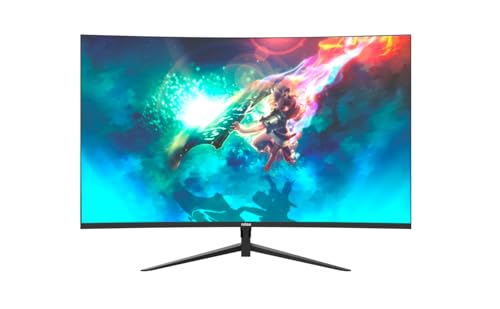 Nilox Nxm24Crv01 Monitor 24 Pollici, Monitor 144Hz E 165Hz, Schermo Pc Con Luminosità Di 250 Cd/M2, Connessione Hdmi, Angolo Di Visione 178°
