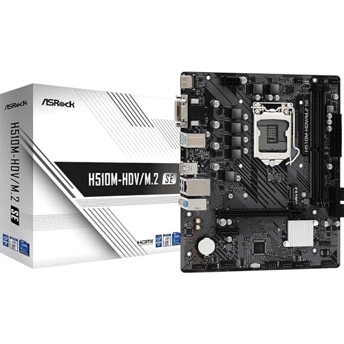 Asrock Carte Mère H510M-Hdv/M.2 Se (Intel Lga 1200) Micro Atx