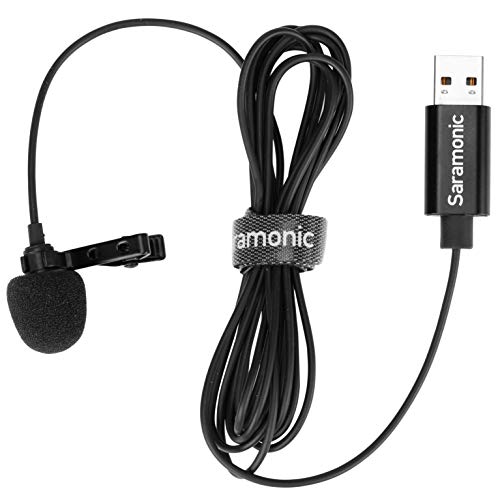 Saramonic Microfono Lavalier Con Connettore Usb-A Per Computer Con Cavo Da 2 M (Sr-Ulm10)