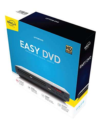 Digiquest Lettore Dvd Easy, Riproduzione Video,Audio,Immagini,Trasferisci I File Dal Dvd Alla Memoria Usb Senza Pc,Riprendi La Visione Da Dove L'Hai L