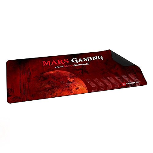 Mars Gaming Mmp2, Tappetino Gaming, Base In Gomma Naturale, 88X33Cm, Nero/Rosso