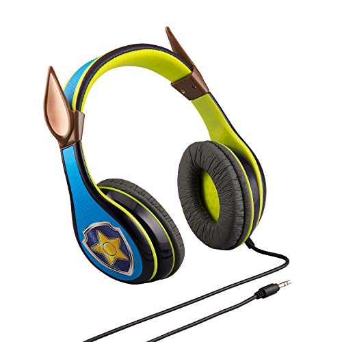Ekids Pw-140Ch - Cuffie Paw Patrol Con Design Chase E Limitazione Del Volume Per Bambini E Fascia Regolabile Per La Testa Per Un Colore Extra Leggero