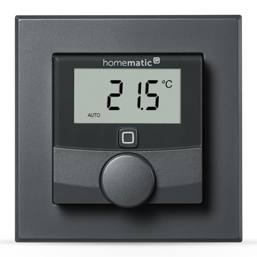 Homematic Ip Smart Home Wall Thermostat With Humidity Sensor, Anthracite