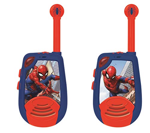 Lexibook Spider-Man - Walkie-Talkies Digitali Per Bambini/Ragazzi - Portata 2Km, Morse Luminoso, Clip Da Cintura, Batteria, Blu/Rosso, Tw25Sp