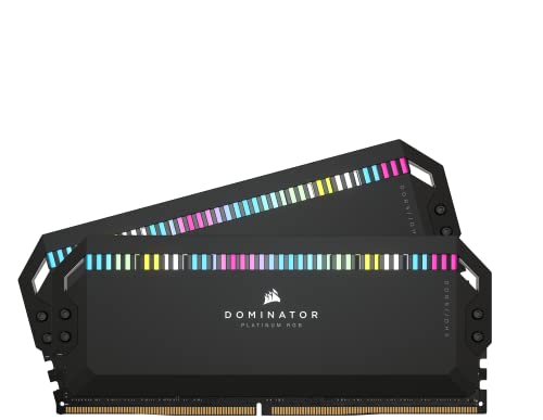 Corsair Dominator Platinum Rgb Ddr5 Ram 64Gb (2X32Gb) 6000Mhz Cl40 Intel Xmp Compatibile Icue Memoria Per Computer - Nero (Cmt64Gx5M2B6000C40)
