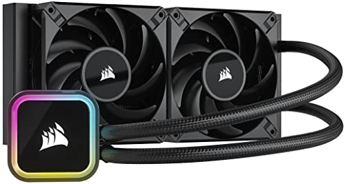 Corsair Icue H100I Rgb Elite Sistema Di Raffreddamento A Liquido Per Cpu (Ventole Af Elite Series Fdb Da 120 Mm, Radiatore Da 240 Mm, Socket Lga 1700,