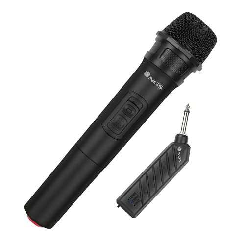 Ngs Singer Air - Microfono Senza Fili Tipo Dinamico, Raggio D'Azione Di 20 Metri E Plug&Play