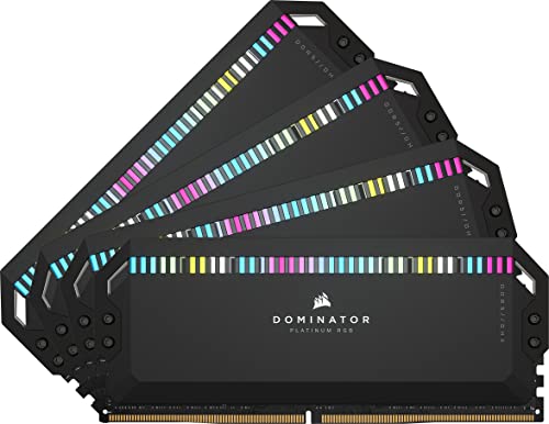 Corsair Dominator Platinum Rgb Ddr5 Ram 64Gb (4X16Gb) 6400Mhz Cl32 Intel Xmp Compatibile Icue Memoria Per Computer - Nero (Cmt64Gx5M4B6400C32)