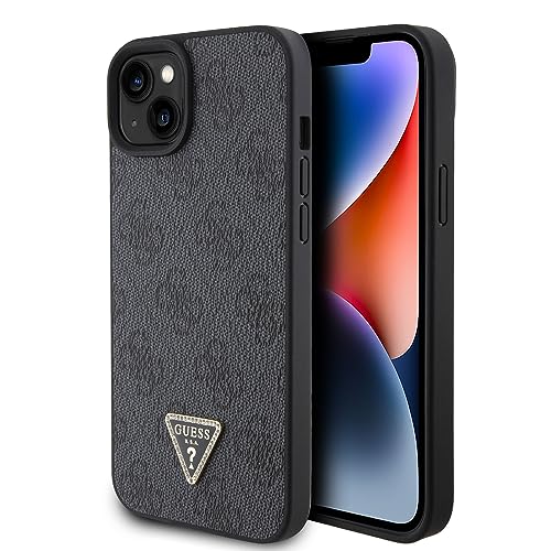 Guess Guhcp15Sp4Tdpk - Custodia Rigida Per Iphone 15 Da 6,1", In Pelle, 4G, Con Strass, Colore: Nero