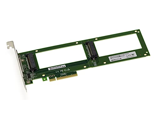 Kalea-Informatique Scheda Controller Pcie X8 Pcie 3.0 Per 2 Ssd Pcie Nvme U.2 U2 A 68 Pin Sff-8639. Senza Fili, Montaggio Diretto Sulla Scheda