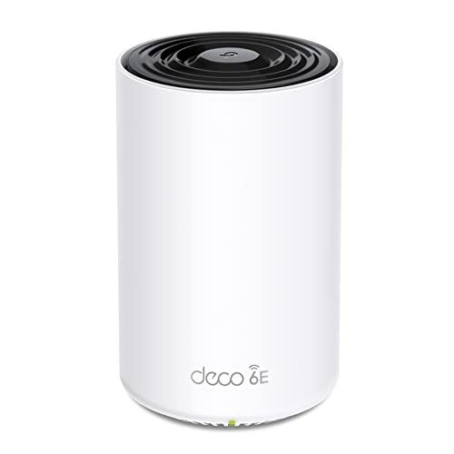 Tp-Link Deco Xe75(1-Pack) Mesh Router Axe5400 Wi-Fi 6E Tri-Band, Sistema Wi-Fi 6E Mesh Per Tutta La Casa, Porta Gigabit, 802.11Ax 6 Ghz, Ai-Driven Mes