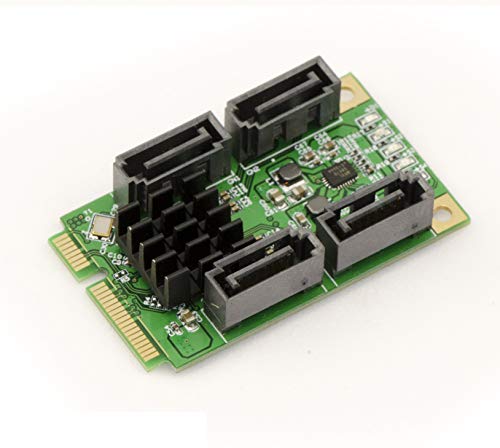 Kalea-Informatique Scheda Controller Mini Pci Express 4 Porti Sata 3.0 6G Con Chipset Marvell