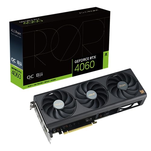 Asus Proart Nvidia Geforce Rtx 4060 Oc Edition Scheda Grafica 8 Gb, Gddr6 128-Bit, Opengl 4.6, 17 Gbps Pcie 4.0, 550W, Hdmi, 3 Displayport, Gpu Tweak