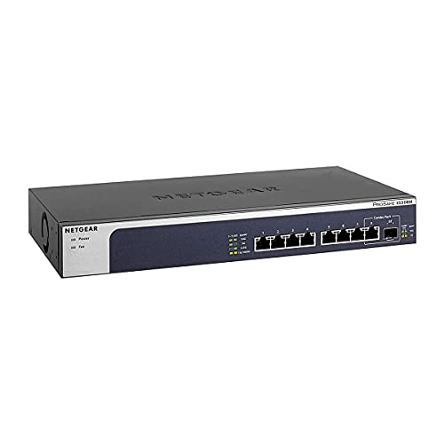 Netgear Switch Ethernet Multi-Gigabit Da 10G A 8 Porte Unmanaged Xs508M, Con 1 Sfp+ Da 10G, Montaggio Desktop O Su Rack E Assistenza Limitata A Vita