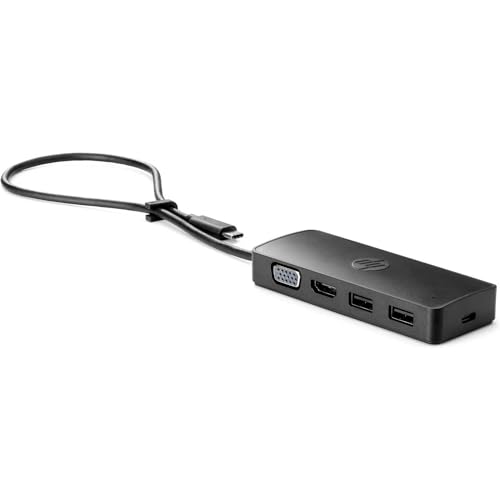 Hp - Pc Usb-C Travel Hub G2 Docking Station, Porte Vga, Hdmi, Usb, Peso 70 Grammi, Alimentazione Scalabile Con Adattatori Da 45 W, 65 W, 90 W, Nero